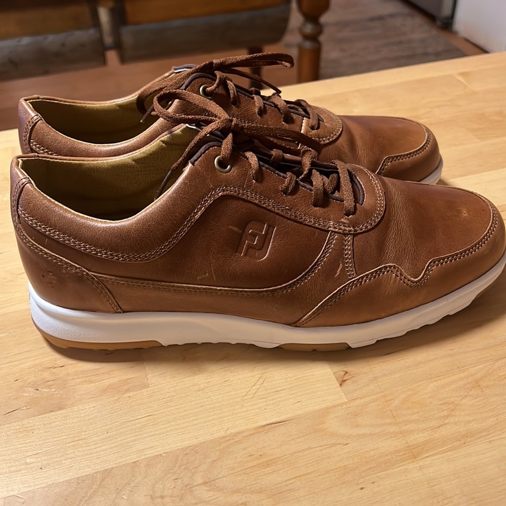 Footjoy Brown Leather Men's Golf Shoes size 8.5